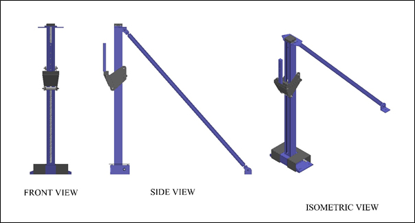 Detailed view of Astha Mechanical Screw Jacking System